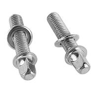 2pcs Fer tambour Vis serrée en acier inoxydable Trises de tension Percussion Remplacement accessoire pour jazz rock latin tambour synthétique durable conception de tête carrée (WC900)