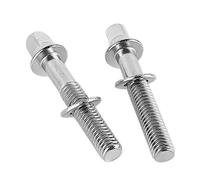 2pcs Fer tambour Vis serrée en acier inoxydable Trises de tension Percussion Remplacement accessoire pour jazz rock latin tambour synthétique durable conception de tête carrée (WC901)