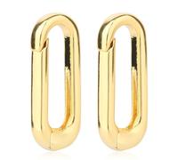 2pcs Fermoirs Ovales pour Colliers, Fermoirs à Ressort Ovales Plaqués or Mousqueton Bracelet Pendentif Connecteur pour la Fabrication de Bracelets Colliers et Bijoux (Doré)