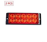 2PCS Feu Gabarit LED 12/24V Étanche pour Camion(Red) | Triple pour couleur jaune, norme EU sécurité, feu pour avant arrière latéral, homologué