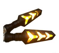 2PCS Feux LED pour moto Fishbone 12V Clignotants Séquentiels | Défilement ambre dynamique, feux de pour jour blancs/rouges, sécurité améliorée, design fishbone unique(Blue)