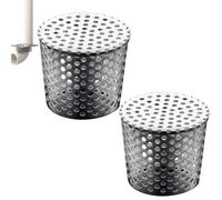 2Pcs Filtre De Gouttière D'acier Inoxydable D'écran Anti-blocage De Garde | Protection Anti-blocage Pour Pluviale Avec Écran En Acier Inoxydable. Arrête Les Feuilles Et Les Débris
