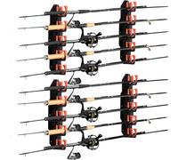 2pcs Fishing Rod Holder,Fishing Rod Holder For Garage,Wall/Ceiling Mount For 20 Fishing Rods,Fishing Rod Storage Holder,Fishing Equipment Gift