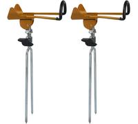 2pcs Fishing Rod Holder Stainless Steel Fishing Rod Holder Adjustable 360° Fishing Stand For Fishing Rod Rest Detachable Rod Holder For Fishing Rod