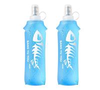 2pcs Flasque Running, 250ŀml Gourde Souple Gourde Pliabl Sans BPA Pliable Flasque Running Gourde Flasque Souple Sport Bouteille D'eau Souple Poche Hydratation Réservoir D'Eau Flacon