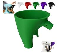2Pcs-Flour Funnel For Kitchen-Aid Mixer-5 Qt, Plastic Powder Funnel With Easy-Pour, Prevents Spills And Messes, Fits Tilt-Head 4.5-5 Qt (Ksm150) Kitchen-Aid Mixer Accessories (2Pcs-Green)