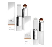 2pcs Fond De Teint Stick,2 En 1 Fond De Teint En Stick Changeant De Couleur,Bâton Fondation Avec Pinceau,Color Changing Sticks Avec Pinceau Hydratant Anti-Cernes Légerconvient à Tous Les Types De Peau