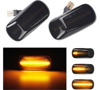 2pcs For Honda Civic 2001-2015 Car Dynamic LED Fender Side Light 34301-S5H-T02 (Transparent Black)