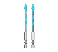 2PCS Four-Flute Eccentric Drill for Glass for pour tile Punching Triangle 6-12mm(2PCS 6mm)