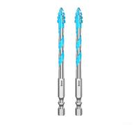 2PCS Four-Flute Eccentric Drill for Glass for pour tile Punching Triangle 6-12mm(2PCS 8mm)