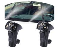 2pcs Front Windshield Washer Nozzles Washer Spray Jet 3 Holes Replacement Wiper Sprayer Express Setup Wiper Components For Hyundai Tucson Sportage Mk2 Je Km 2005 2006 2007 2008 2009 2010 (Model 1)