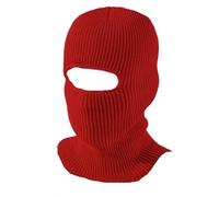 2Pcs Full Face Cover Ski Mask Hat Knitted Hats Outdoor Cycling Ear Protection Beanies Men pour Sports Ski Extérieur(Red)