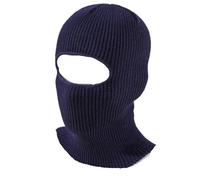 2Pcs Full Face Cover Ski Mask Hat Knitted Hats Outdoor Cycling Ear Protection Beanies Men pour Sports Ski Extérieur(Dark Blue)
