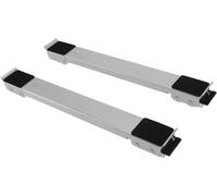 2pcs Furniture Appliance Roller Steel 300kg Load Bearing Stretchable Machine Moving Base for Dishwasher(Silver )
