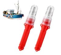 2pcs Fusée de Détresse, 19cm Feux de Détresse Bateau Compacts en Plastique Double Flash et Haute Visibilité pour Alarme Bateau Pêche Sauvetage Nautique Entretien des Autoroutes et Bouée (Rouge)