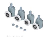 2pcs Galet Rouleau Roulette Roue Porte Douche Coulissante Salle Bain Haut Bas 130081