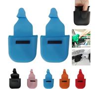 2PCS Gants de Carburant en Silicone réutilisables Noirs avec Support magnétique,Gants de Pompe à Essence réutilisables,Gants en Silicone pour pomper Le gaz,Gants de Carburant Confortables