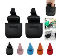 2PCS Gants de Carburant en Silicone réutilisables Noirs avec Support magnétique,Gants de Pompe à Essence réutilisables,Gants en Silicone pour pomper Le gaz,Gants de Carburant Confortables