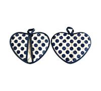 2pcs Gants de Four en Forme de Cœur et Protège-Mains, Maniques Anti-Chaleur Double Face, Gants de Cuisine for Cuisson, Pâtisserie et Gril, Résistants Jusqu'à 250℃(Bleu)
