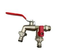2pcs Gardening Tools Zinc Alloy Faucet 1/2 Inch Internal And External Threads Lever Handle For Easy Switching Water Supply Ball Pour Jardin