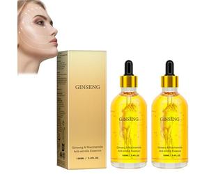 2PCS Ginseng Face Serum, Moisturizing Essence, Anti-Aging Essence, Anti Aging Serum for Women, Firms Loose Skin and Reduces Fine Lines