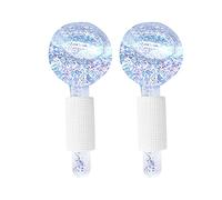 2PCS Globes de rouleau à glace facial Massager peau froide chaude Verre cristal pour apaisement des rougeurs Visage Anti-rides Outil soin la beauté