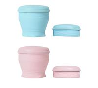 2pcs Gobelet Pliable pour Enfants, Tasse Empilable, Gobelets de voyage pliables avec couvercle hermétique, ensemble de gobelets en silicone portables réutilisables pour pique-nique, camping