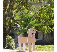 2pcs Golden retriever Pot de Fleur de Chien Mignon,Bac à Plantes Forme d'animal PVC,Jardiniere Exterieur Grande Taille,Pot de