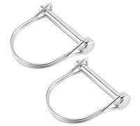 2Pcs Goupille de Verrouillage en D-Forme, Goupilles D’Attelage de Serrure de Remorque en Acier Inoxydable, Goupille de Serrure de Fil D’Arche, pour Camion, Bateau, Jardin Et Ferme (9.5 * 70mm)