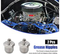 2pcs Graisseur Droit M16x1.5 Inox Filetage Raccord Graissage pour Voiture Moto
