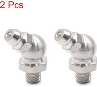 2pcs Graisseur M6x1 Coudé 45 Degré Auto Moto Raccord Graisseur Inox