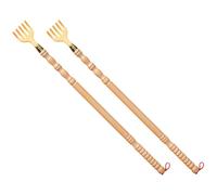 2Pcs Gratte-dos Lisse Manuel Gratte-dos en bois pour le soulagement des démangeaisons Grattoirs pratiques à long manche pour adultes, personnes âgées, hommes et femmes...