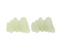 2pcs Green Fluorite Mineral Crystal Spécimen Simulation de Bureau Super Bright Luminal Decorative Rockery Fish Tank Ornement (03)
