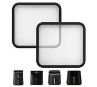 2Pcs Grille Anti Projection pour Air Fryer Cosori 5,5 L- 6.2L, Turbo Tower 10,8L, Couvercle Anti Eclaboussure pour Philips HD9270/91 6,2L & HD9285/91 7,2L, Magnétique en Acier Inoxydable Réutilisable