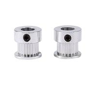 2pcs GT2 20 dents 8mm Poulie de Courroie Poullie de Distribution Poulie Dentée en Alliage d'Aluminium Pignons de Synchronisation pour Imprimante 3D