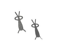 2pcs Guides Métalliques En Forme De Lapins Pour Outil D'oeil Ou D'oeil Des Ongles Magnétiques Professionnels Accessoire Art Gel Polonais Magnétique La Conception De Vernis En Gel