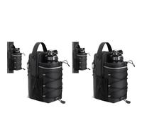 2pcs Gym Bag Water Bottle Carrier Holder with Strap & Phone Pockets, Lightweight Durable Waterproof Workout Fitness Travel Attaches to Metal Compact for Men and Women