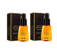 2pcs Hair Care Essential Oil - Repairs Dry Damaged Hair, Reduces Split Ends, Adds Shine & Softness For Smooth Silky Hair Treatment
