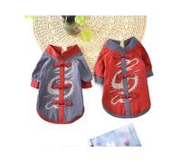 2PCS Halloween dog costume, Dog Pet Clothes Hanfu, for Dogs and Cat Apparel, Doggy Breathable cotton clothing for Small Medium Large Dogs Kitten Boy a