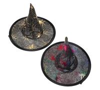 2pcs Halloween Dog Headress Funny Pet Chat pour Chats Chiens Élégant Chapeau de sorcière pour Animaux de Compagnie Festivals et vêtements Quotidiens