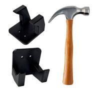 2PCS Hammer Rack Plastic Black Wall Mount Holder | 2PCS Hammer Rack Plastic Black Wall Mount Holder Offers Rust Space Saving Organization