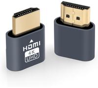 2Pcs Hdmi Dummy Plug Émulateur D'Affichage,Prise Virtuelle Hdmi 4K,Prises Factices Hdmi 4K,Headless Ghost Display Emulator Premium Aluminum Pc(Fit Headless-1920X1080 @ 60Hz-2Pack)