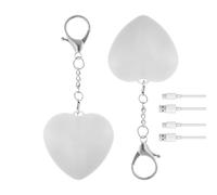 2PCS Heart Shaped Touch Sensor Light, Rechargeable Portable LED Lampe de Sac à Main & Lampe de Poche - Mini Keychain Lamp with Auto Sensor & Dual Modes for Handbag, Pocket, Wallet, Backpack (Romantic