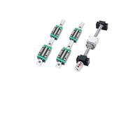 2pcs HGR20 Linear Guide Rail+4 Slider Blocks+1 kit Ball Screw SFU1605 SFU1610 SFU2005 SFU2010 for CNC part XYZ axis Router(SFU1605 HGH20CA,800mm)