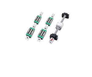 2pcs HGR20 Linear Guide Rail+4 Slider Blocks+1 kit Ball Screw SFU1605 SFU1610 SFU2005 SFU2010 for CNC part XYZ axis Router(SFU1605 HGH20CA,800mm)