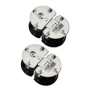 2Pcs Hidden Hinge Folding Hinges Self Supporting 90 Degrees Invisible Cabinet Door Flap Adjustable Zinc Alloy Furniture Hardware(2)