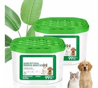 2Pcs Home Pet Fur & Odor Removal Magic Box,360 All-Around Coverage Pet Hair Remover,Portable Odor Eliminator And Dust Collector,Indoor Air Purification Dust Removal Magic Ox, Long-Lasting & High.