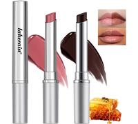 2pcs Honey Baume A Levre Hydratant,Rouge À Lèvres Longue Tenue,Black & Pink Baume Levre Tinted Lip Balm Lipstick,Baume À Lèvres Pour Les Lèvres Pour Les Femmes La Réparation Des Lèvres Sèches