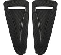 2pcs Hood Couverture d'aération Véritable fibre de carbone brillant Kit de garniture d'entrée d'air de capot pour Nissan R35 GTR 2008-2016