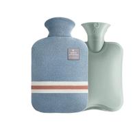 2PCS Hot Water Bottles Bag Water-filling Hot-water for Female Warm Belly Hands and Feet Keep Hand Warmer WaterBag 1000/2000Ml Pour Ventre Cou(Blue 2000ml)
